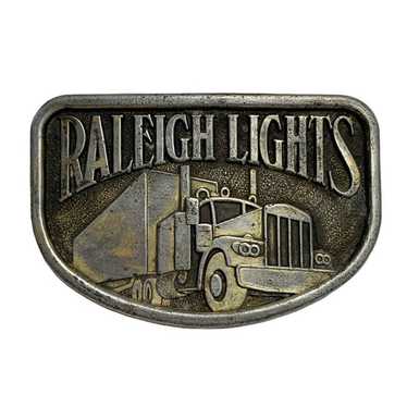 Vintage Raleigh Lights cigarettes belt buckle truc