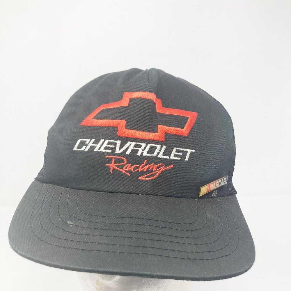 Chevrolet Racing Sports Image Cap Trucker Hat Bla… - image 1