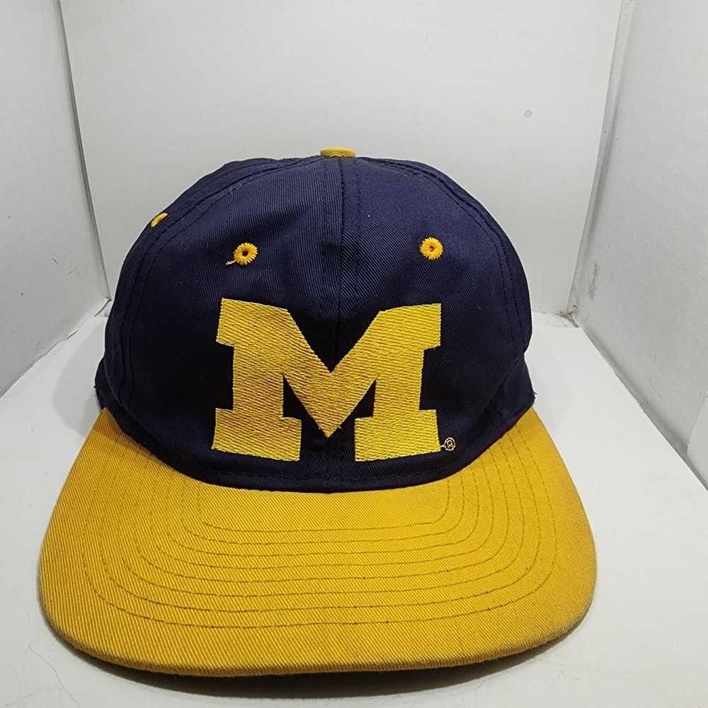 Vintage michigan wolverines snapback hat - image 1