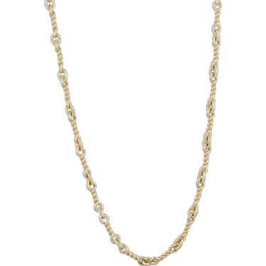 14k Yellow Gold Twisted Link Chain 18"