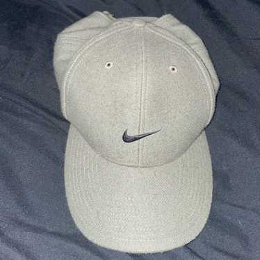 Vintage Nike Wool Hat Y2K Olive Black Swoosh One … - image 1