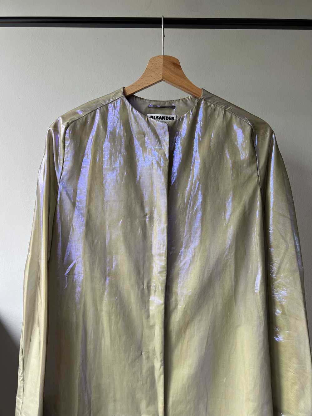 Jil Sander Jil Sander Iridescent Sheath Silk Tren… - image 4