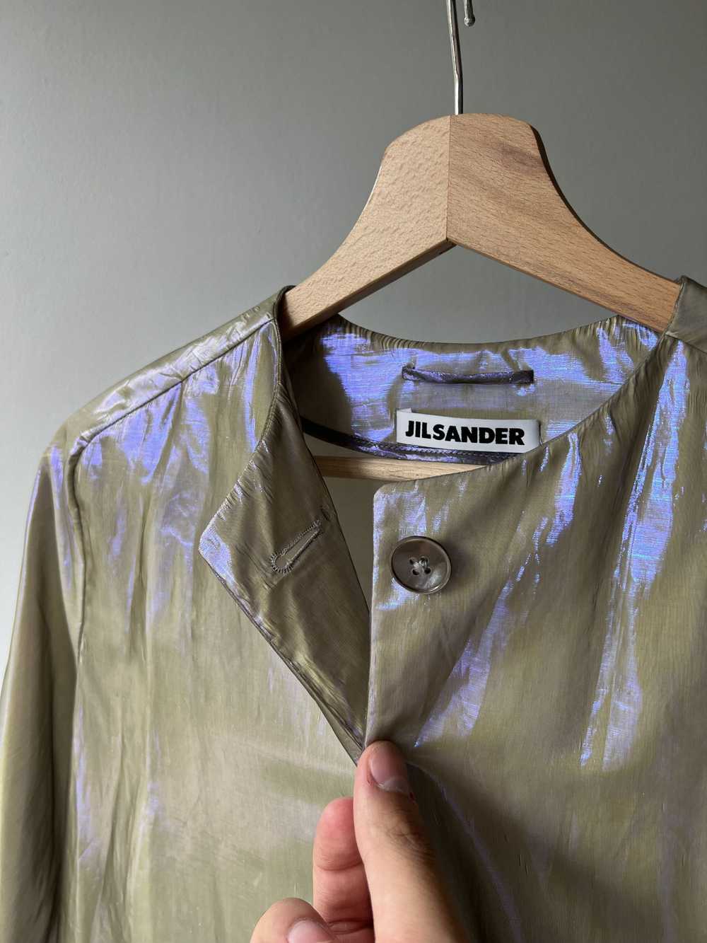 Jil Sander Jil Sander Iridescent Sheath Silk Tren… - image 6