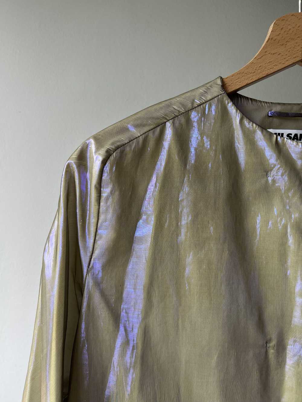 Jil Sander Jil Sander Iridescent Sheath Silk Tren… - image 7