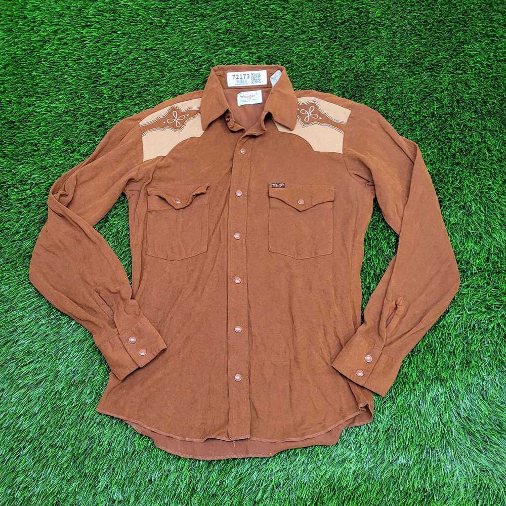 Wrangler Vintage 60s Wrangler Snap Button Shirt S… - image 1