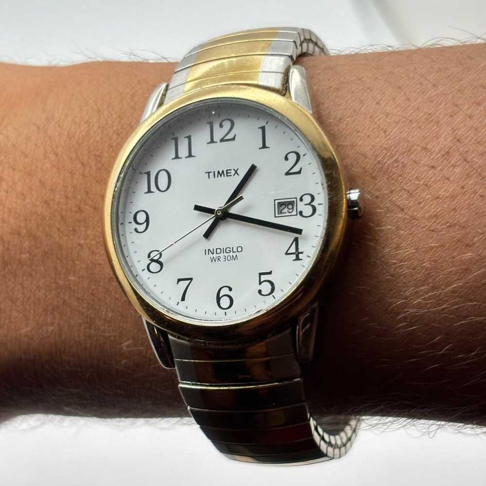 Vintage Gold & Silver Men's Timex Watch - image 2