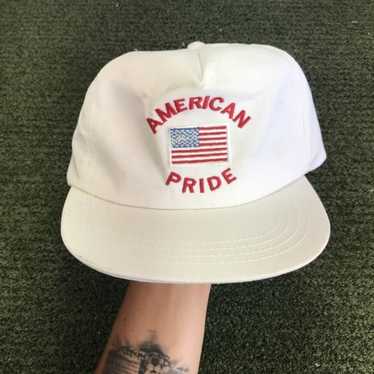 VINTAGE AMERICAN PRIDE USA FLAG HAT CAP SNAPBACK M