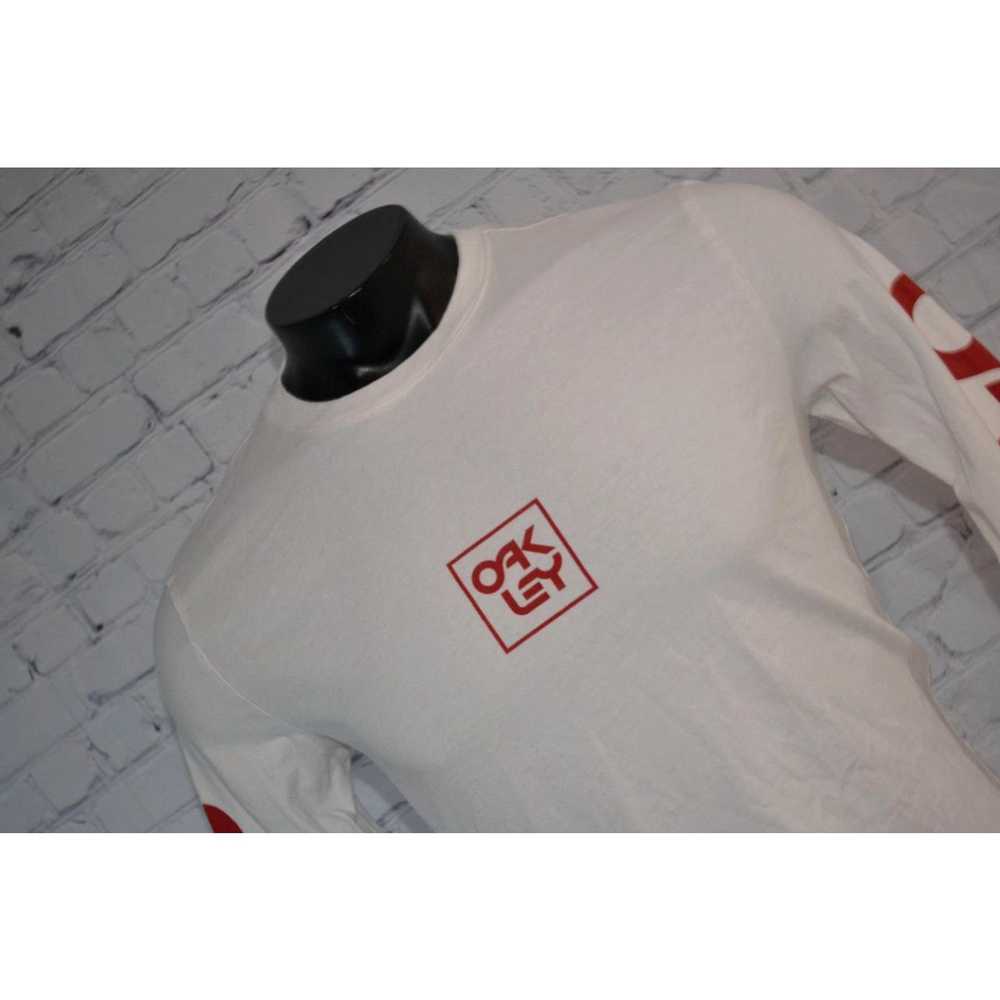 Oakley 43453-a Oakley T-Shirt White Red Cotton Si… - image 1