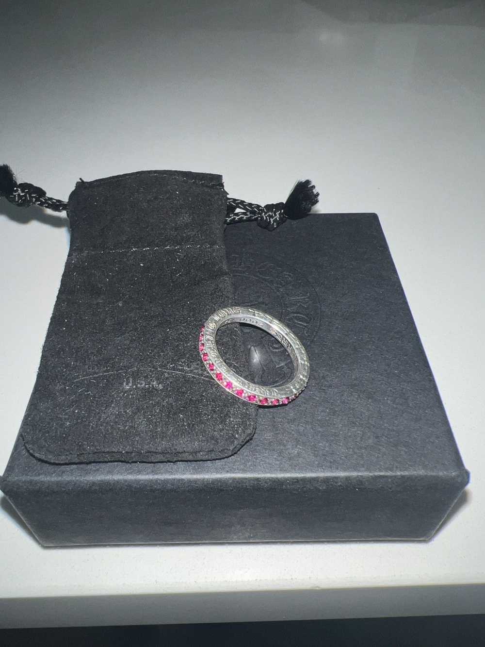 Chrome Hearts “TFL” Ring w Pink Rubies - image 1