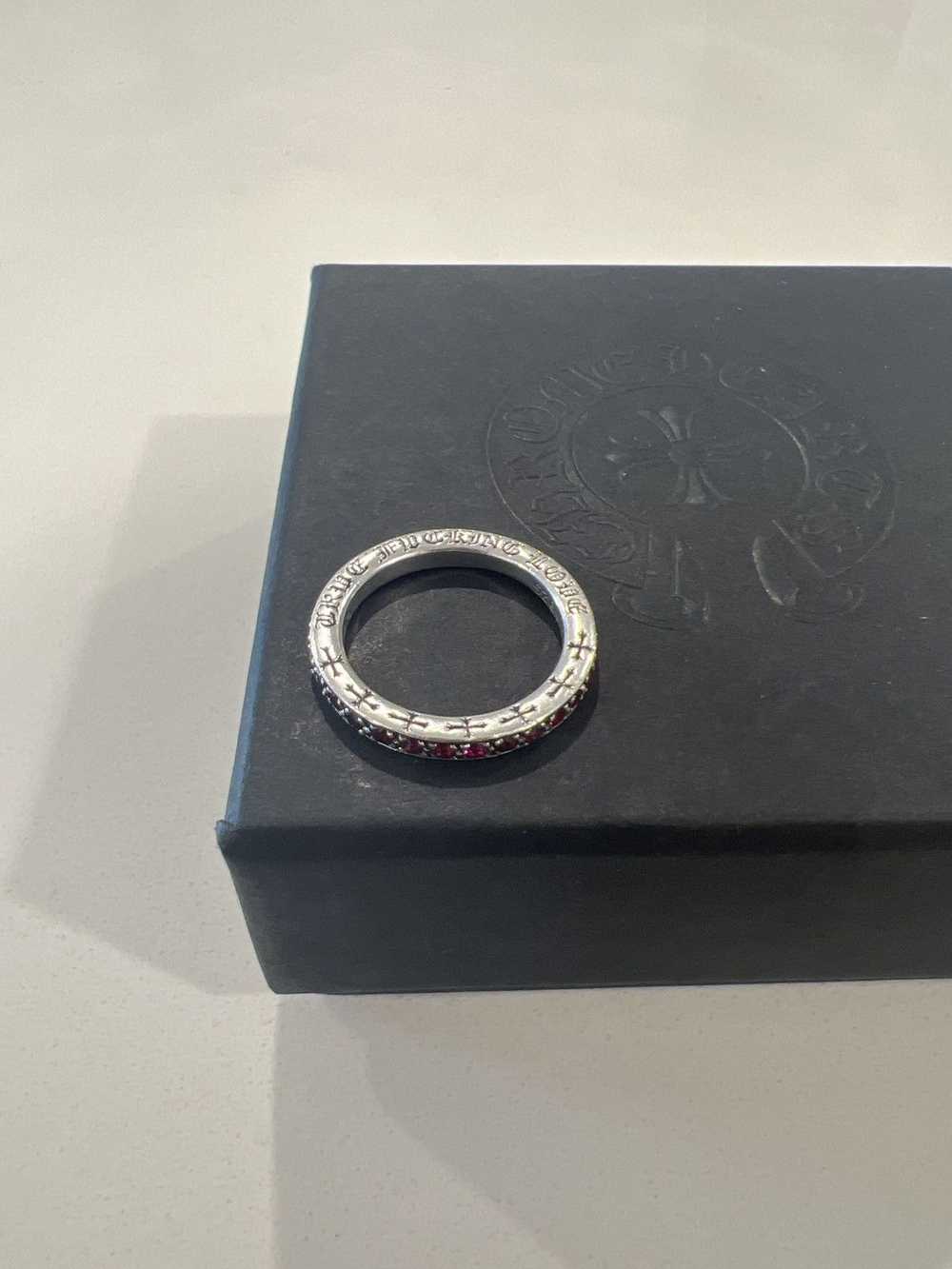 Chrome Hearts “TFL” Ring w Pink Rubies - image 4