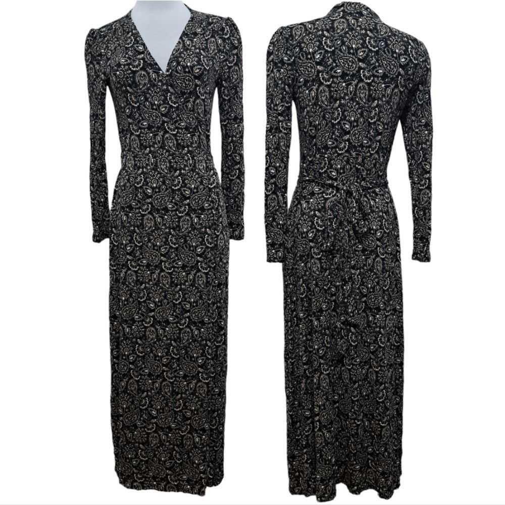 Boden Boden Paisley Terrace Jersey Wrap Maxi Dres… - image 2