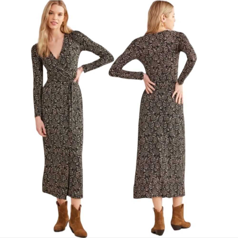 Boden Boden Paisley Terrace Jersey Wrap Maxi Dres… - image 3