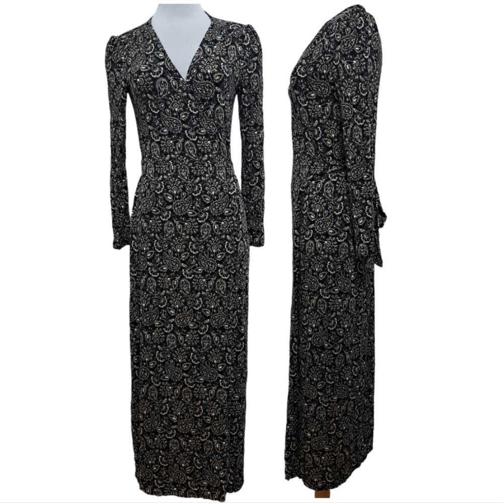 Boden Boden Paisley Terrace Jersey Wrap Maxi Dres… - image 4