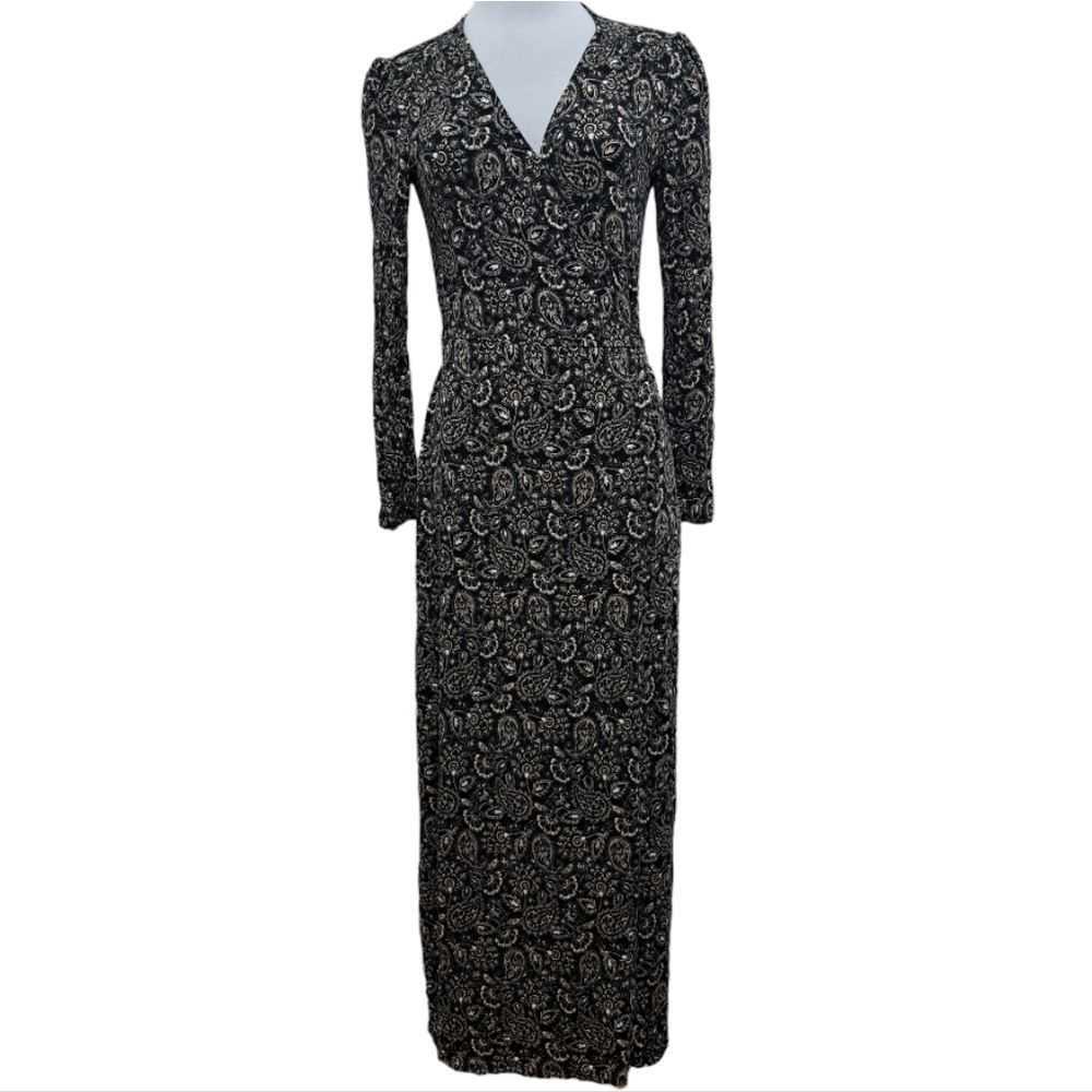 Boden Boden Paisley Terrace Jersey Wrap Maxi Dres… - image 5