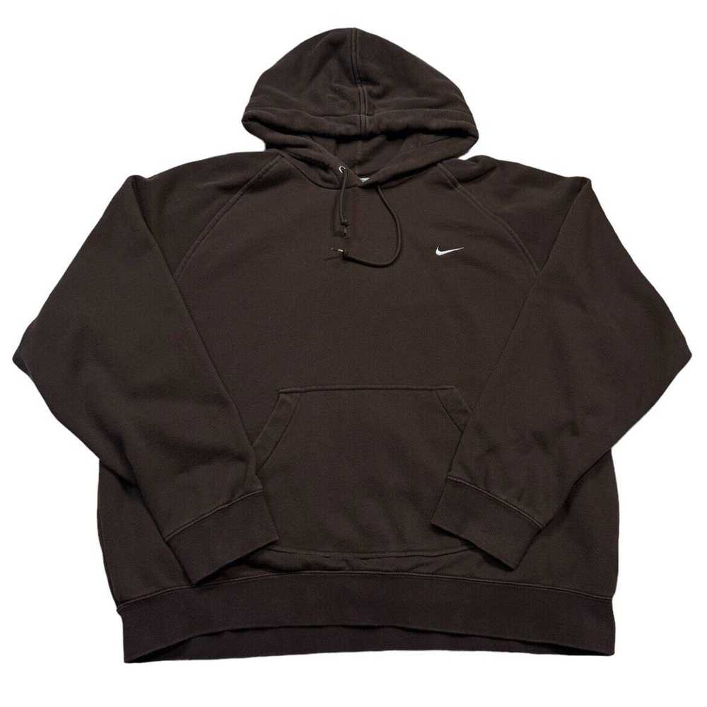 Nike VINTAGE NIKE 90s Y2k BROWN HOODIE SIZE Large… - image 1