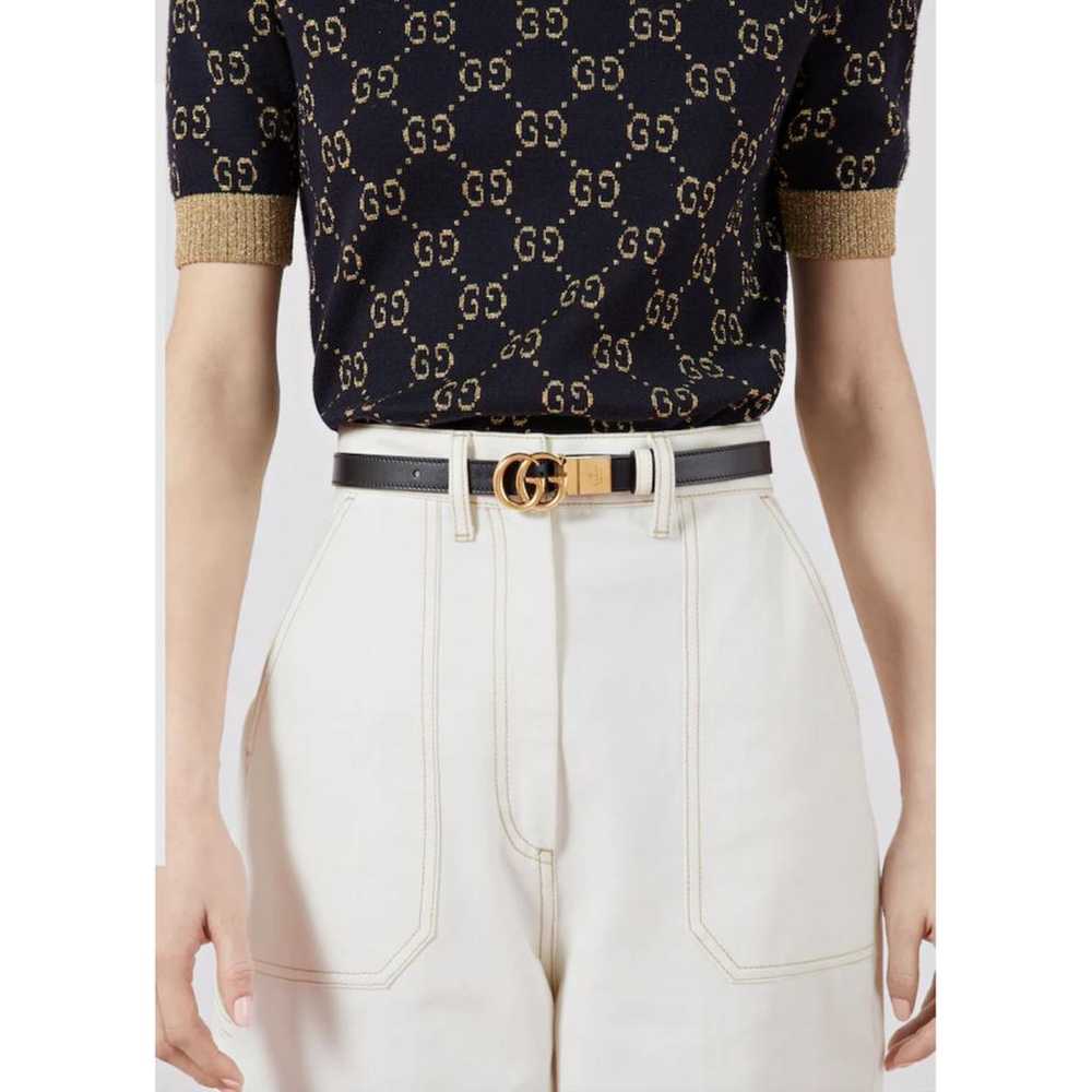 Gucci Gg Buckle leather belt - image 2