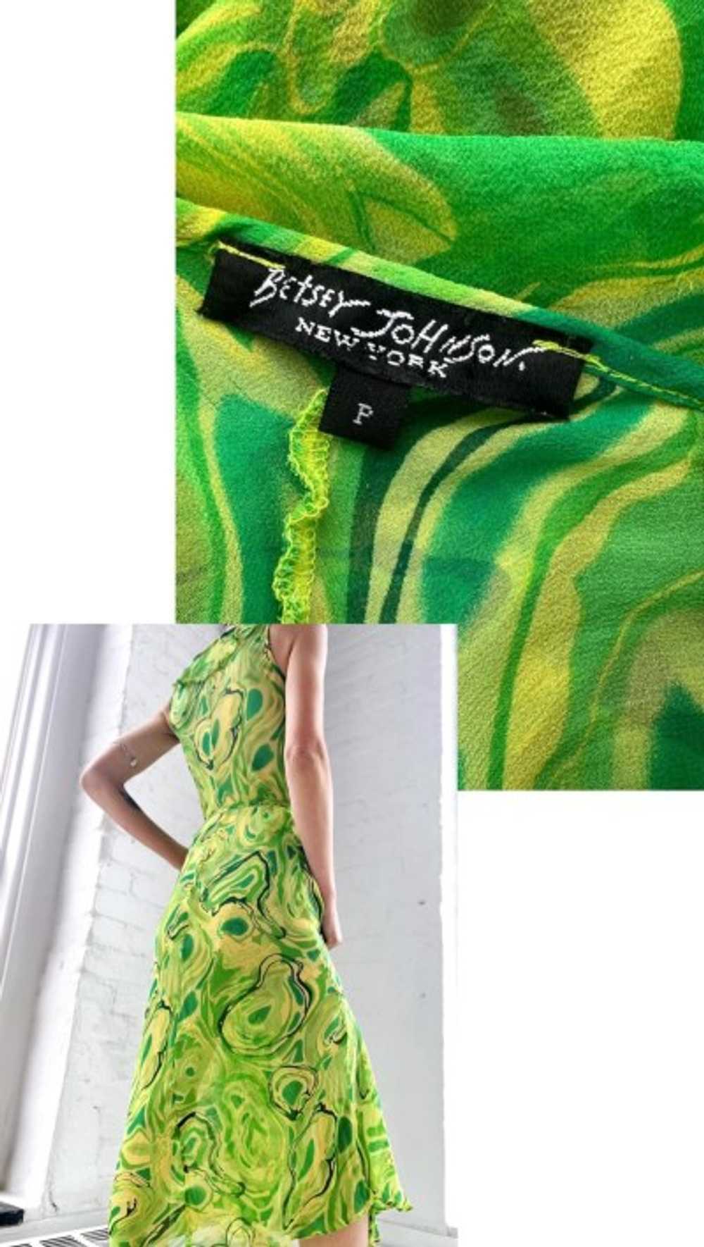 Betsey Johnson brat silk chiffon wrap dress - image 3