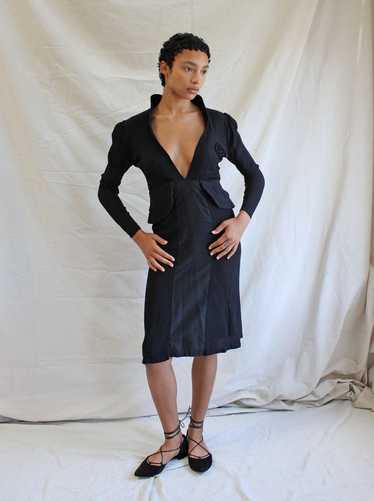 40s Plunging Neckline LBD