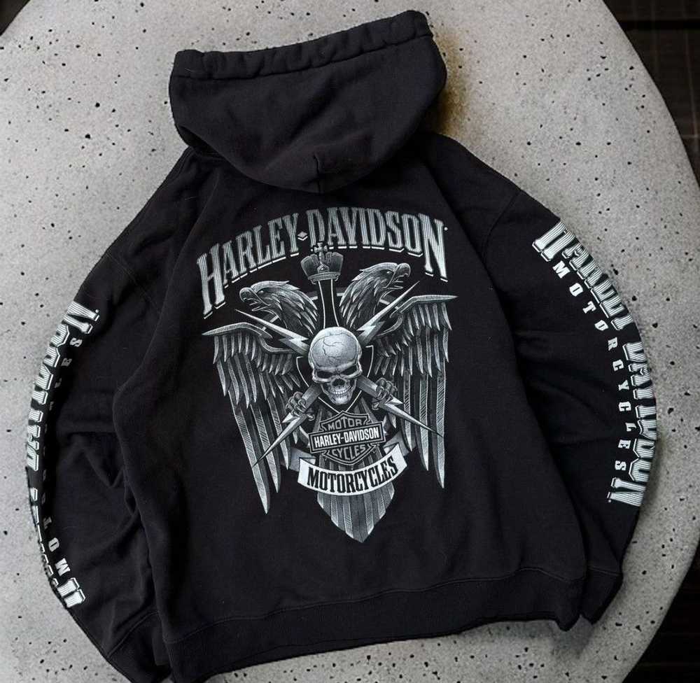 Harley Davidson × Vintage Harley Davidson Skull H… - image 1