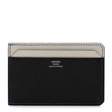 HERMES Colorblock City 4CC Card Holder Bleu Indigo