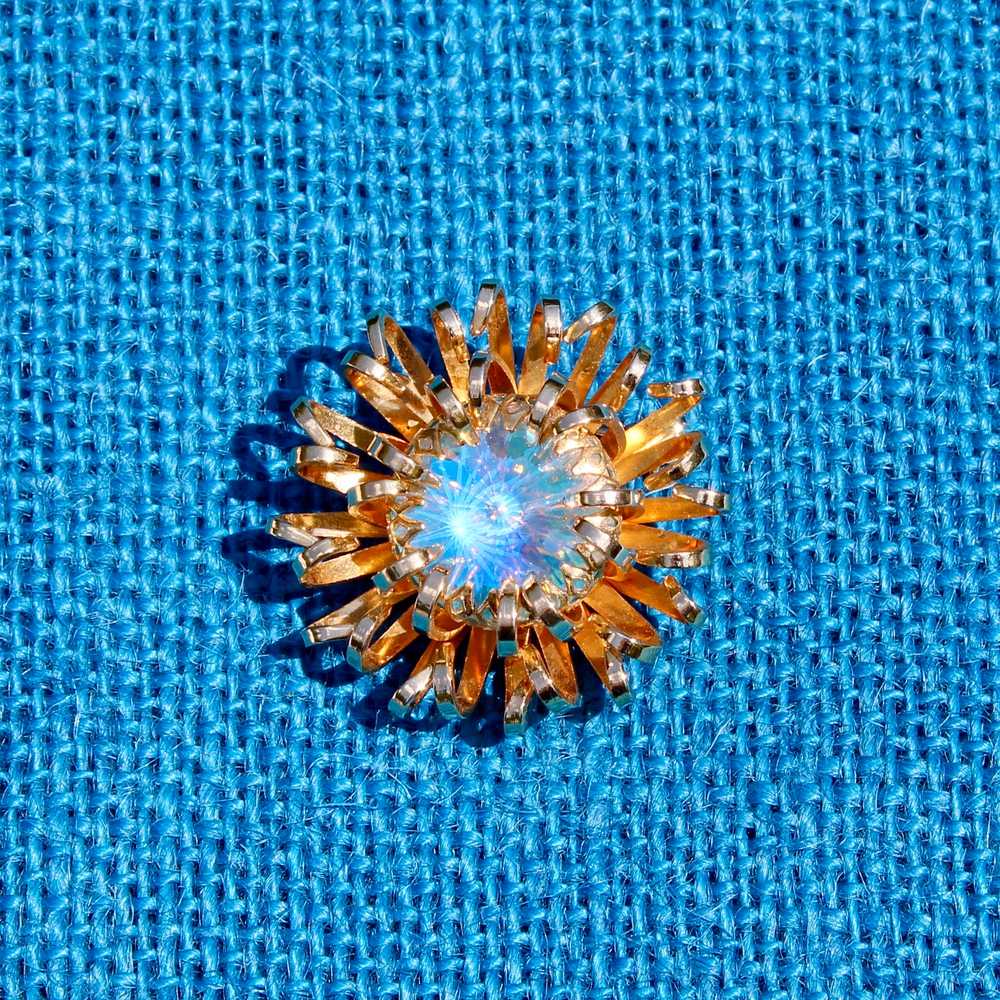 Sarah Coventry Mystic Rivoli Blue Brooch 1969 - image 3