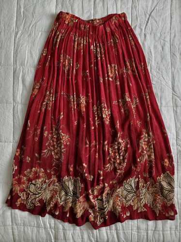 White Stag Vintage Red Floral Maxi Skirt (L) | Use