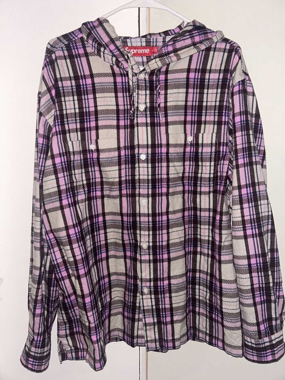 Supreme Supreme printed hooded flannel shirt - image 7