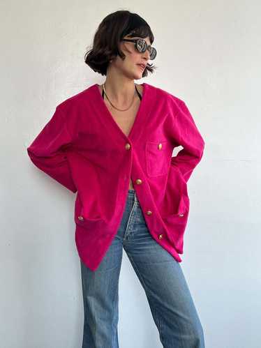 Vintage Hot Pink Terry Coverup - Pink