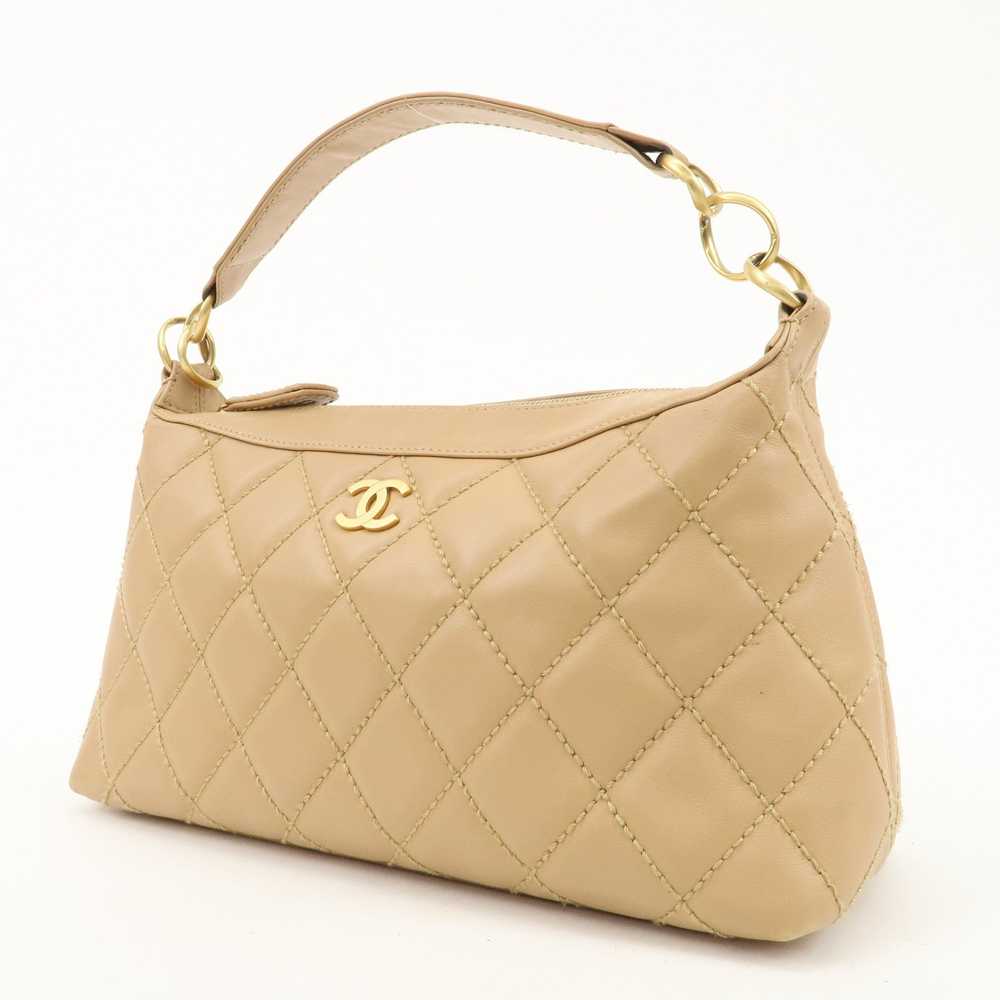 CHANEL Wild Stich Lambskin Shoulder Bag Hand Bag … - image 3