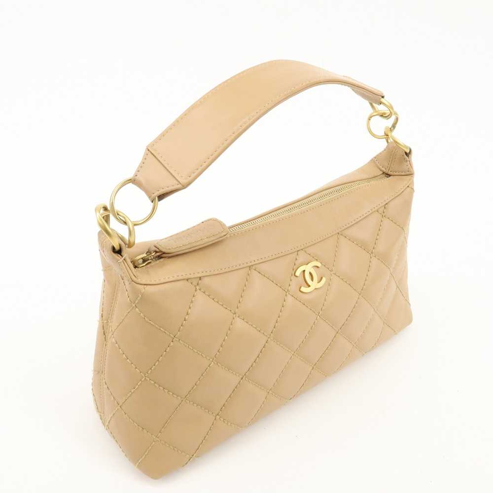 CHANEL Wild Stich Lambskin Shoulder Bag Hand Bag … - image 4