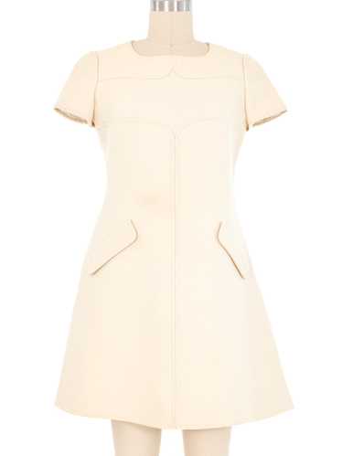 1960s Courreges Ivory Mini Dress