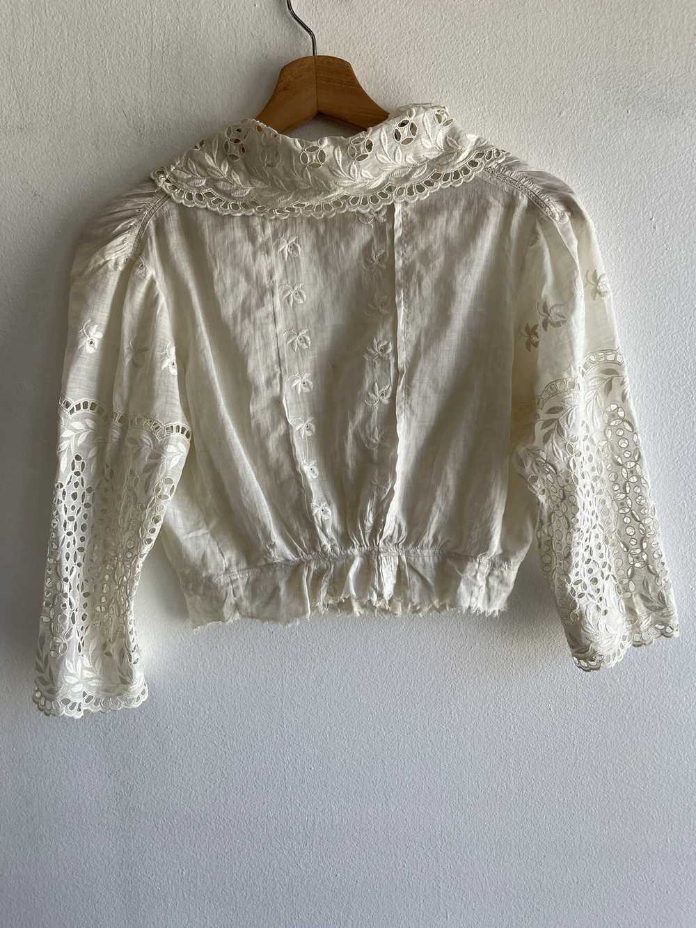 Vintage 1930’s Linen and Lace Top - image 4