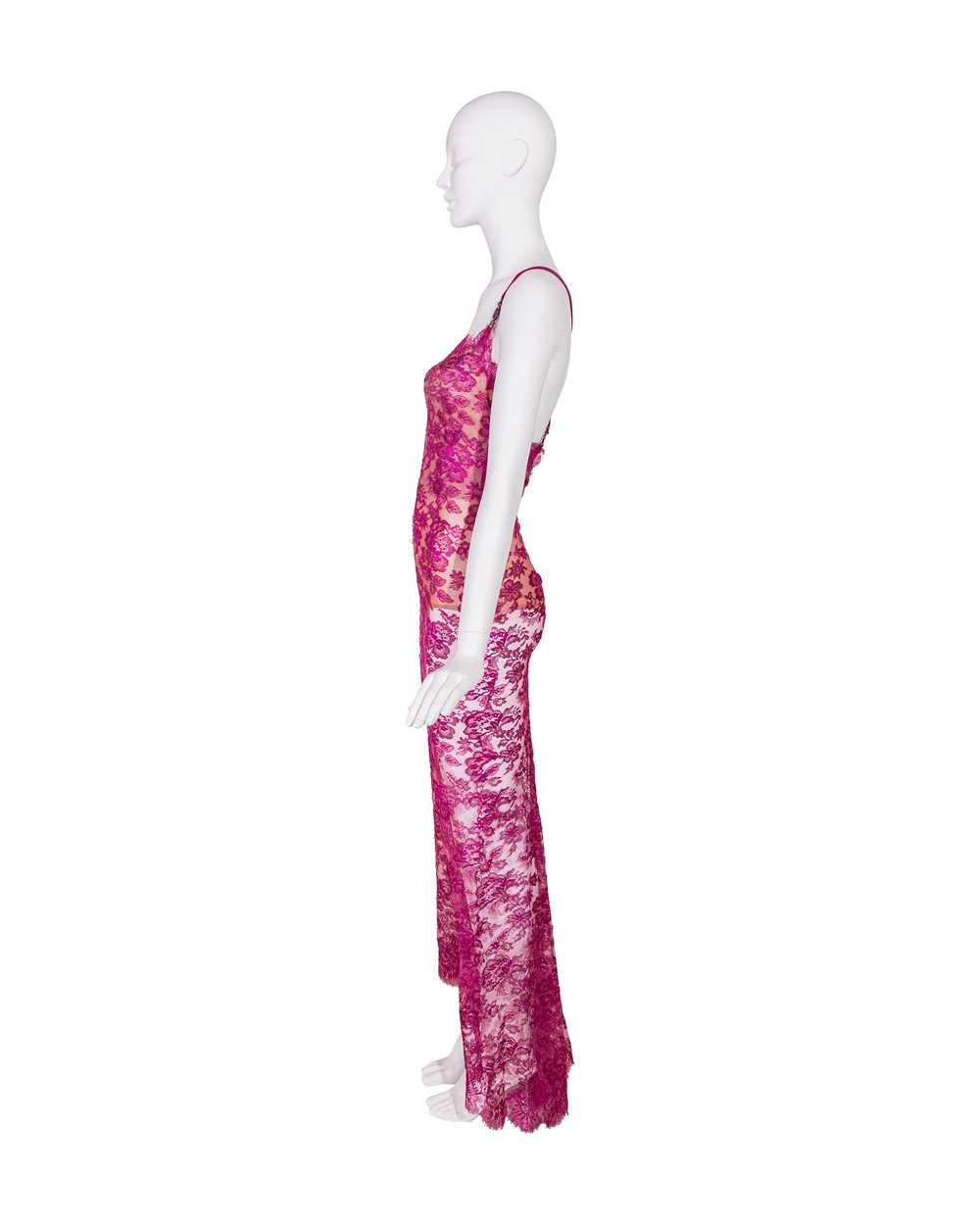 S/S 1996 Metallic Pink Lace Gown and Purse Set - image 5