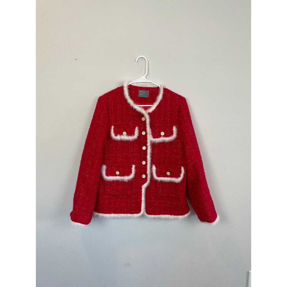 Other Structured Red Wool Jacket, Size L - image 2