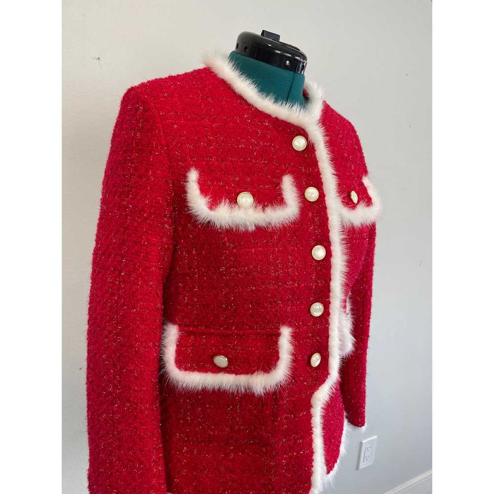 Other Structured Red Wool Jacket, Size L - image 5