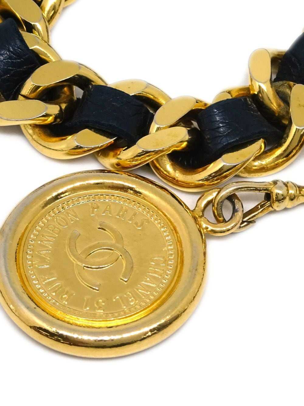 CHANEL Pre-Owned 1990-2000s Medallion belt - Black - image 2