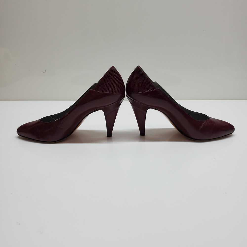 Bally Vintage Burgundy Leather Heels WM Size 8 M - image 2