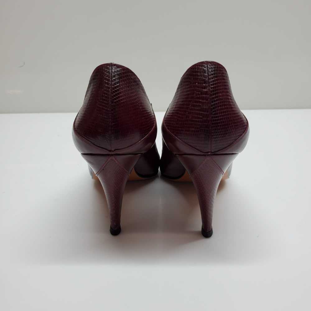 Bally Vintage Burgundy Leather Heels WM Size 8 M - image 4