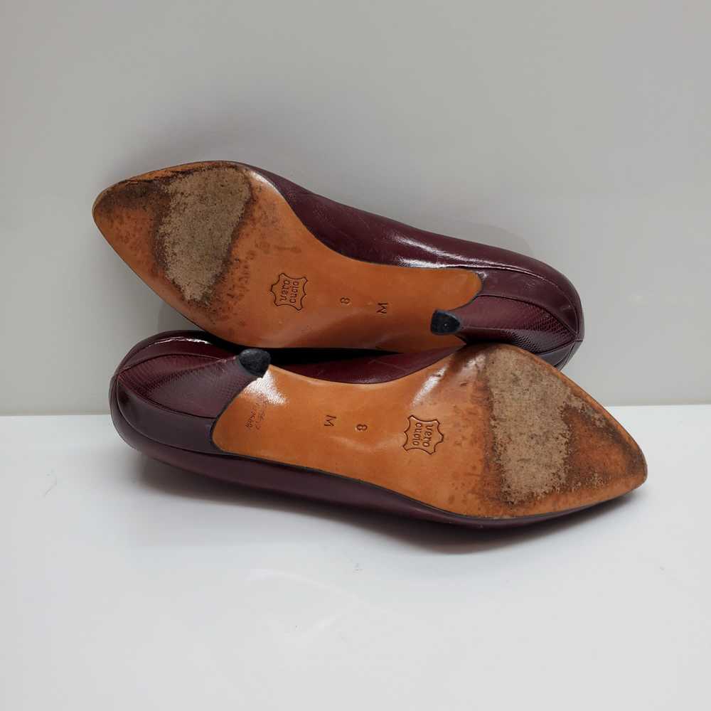 Bally Vintage Burgundy Leather Heels WM Size 8 M - image 5