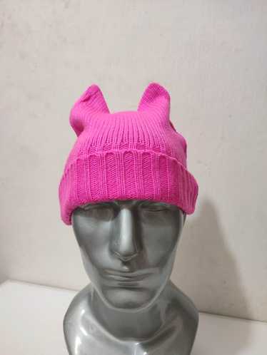 Other × Streetwear Pink Bunny Ear Devil Horns Bea… - image 1