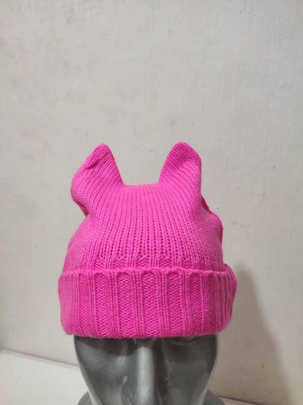 Other × Streetwear Pink Bunny Ear Devil Horns Bea… - image 2