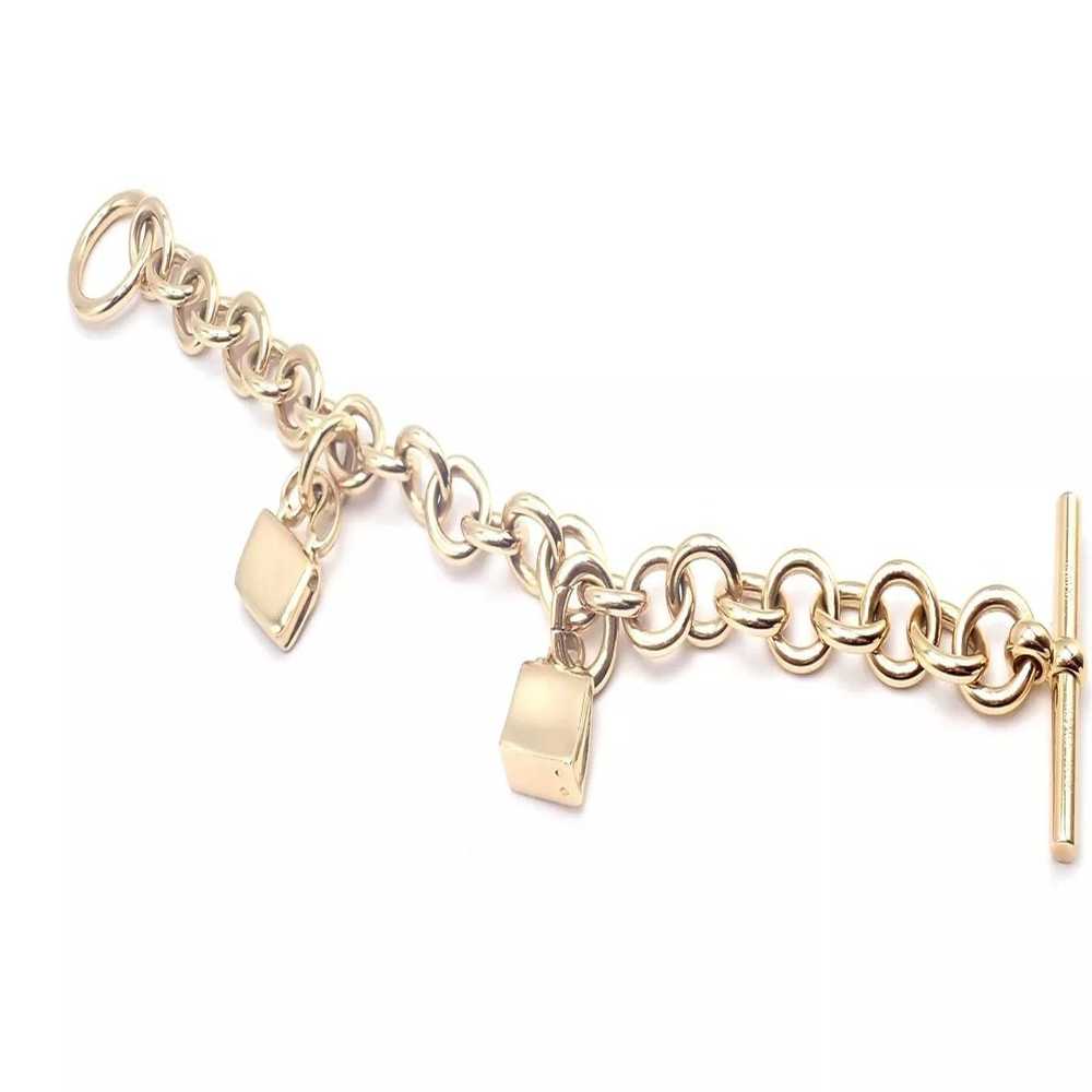 Hermes 18k Yellow Gold Heavy Link Toggle With Two… - image 11