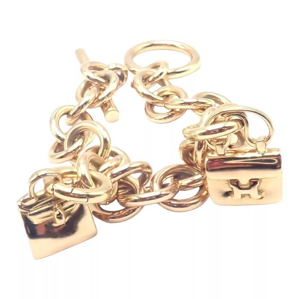 Hermes 18k Yellow Gold Heavy Link Toggle With Two… - image 3