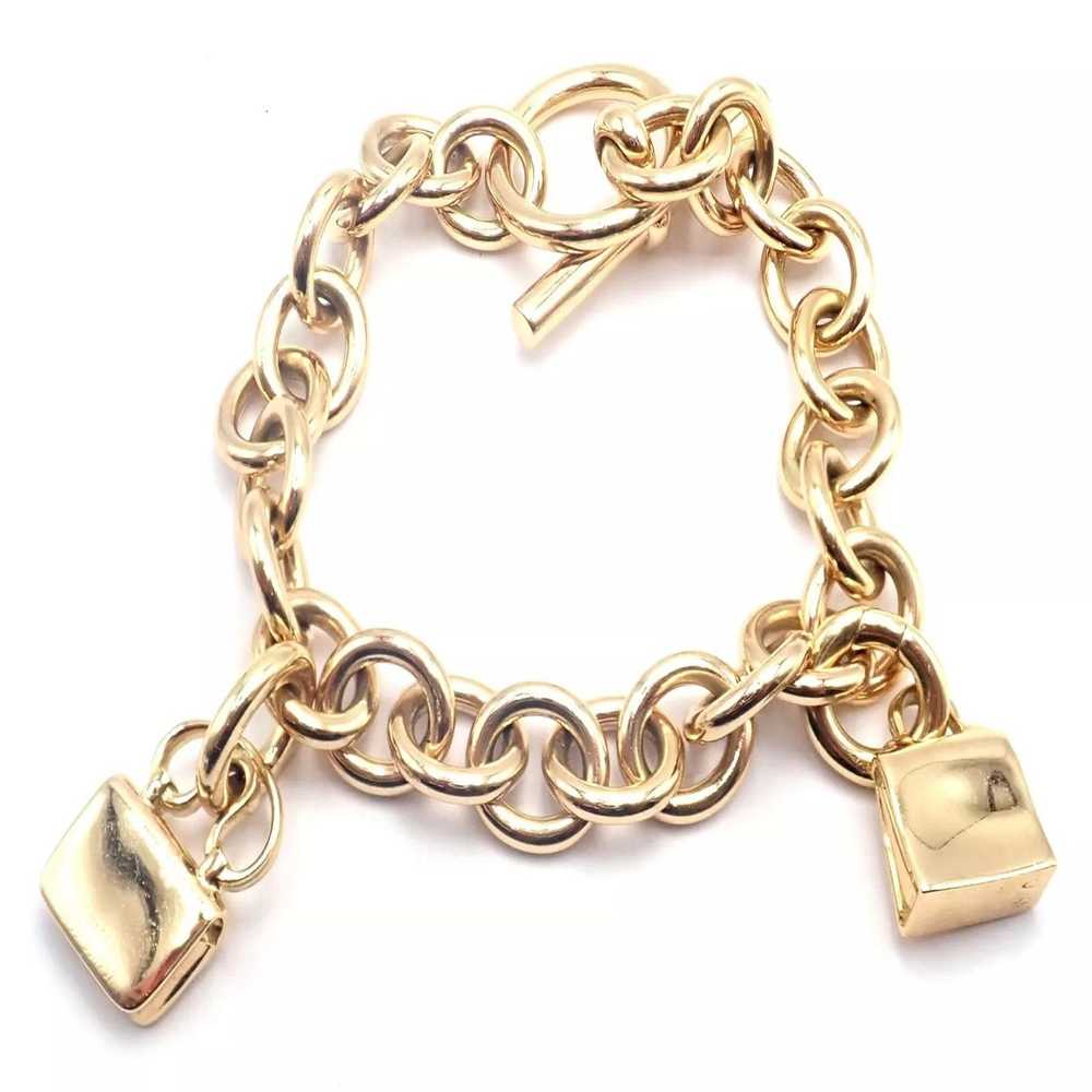 Hermes 18k Yellow Gold Heavy Link Toggle With Two… - image 4