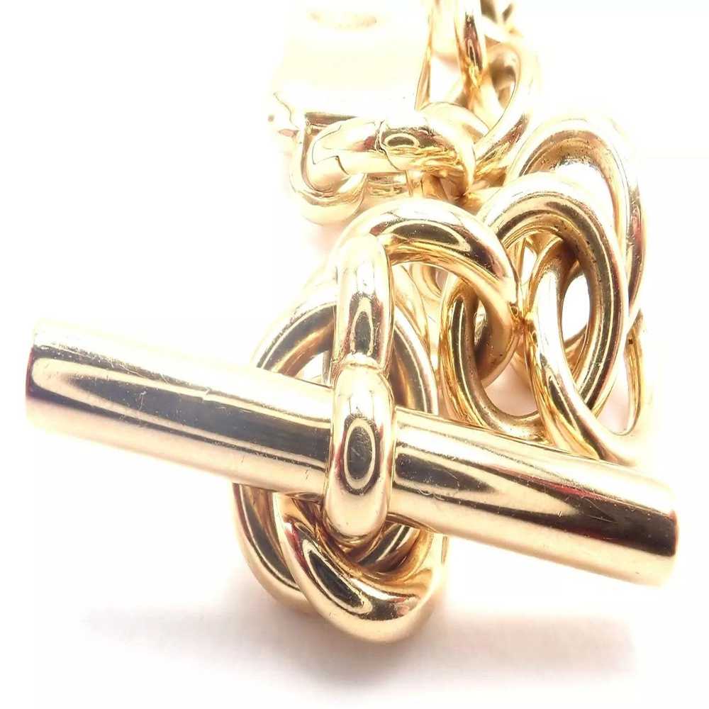 Hermes 18k Yellow Gold Heavy Link Toggle With Two… - image 5