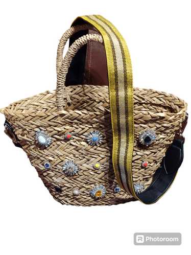 Steve Madden Cheryl Straw Basket Satchel