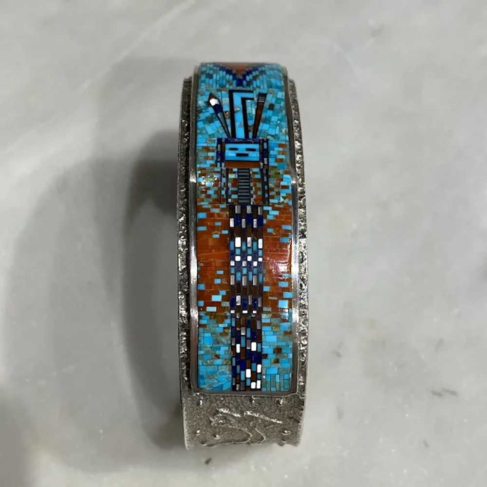 Navajo Microchip Inlay Mosaic Bracelet - image 2