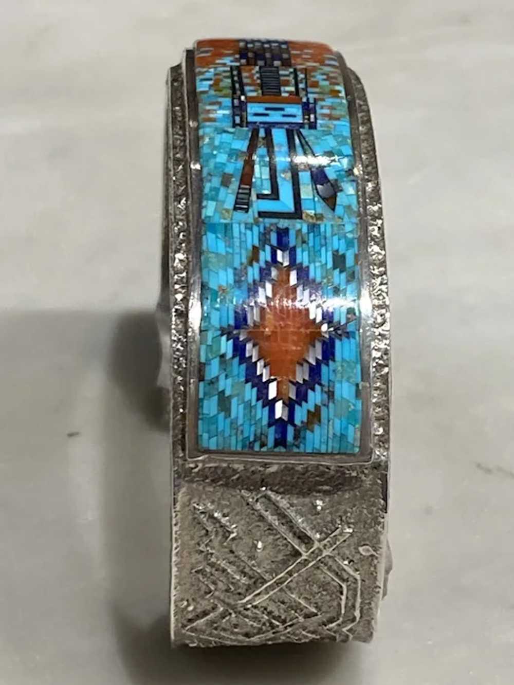 Navajo Microchip Inlay Mosaic Bracelet - image 6