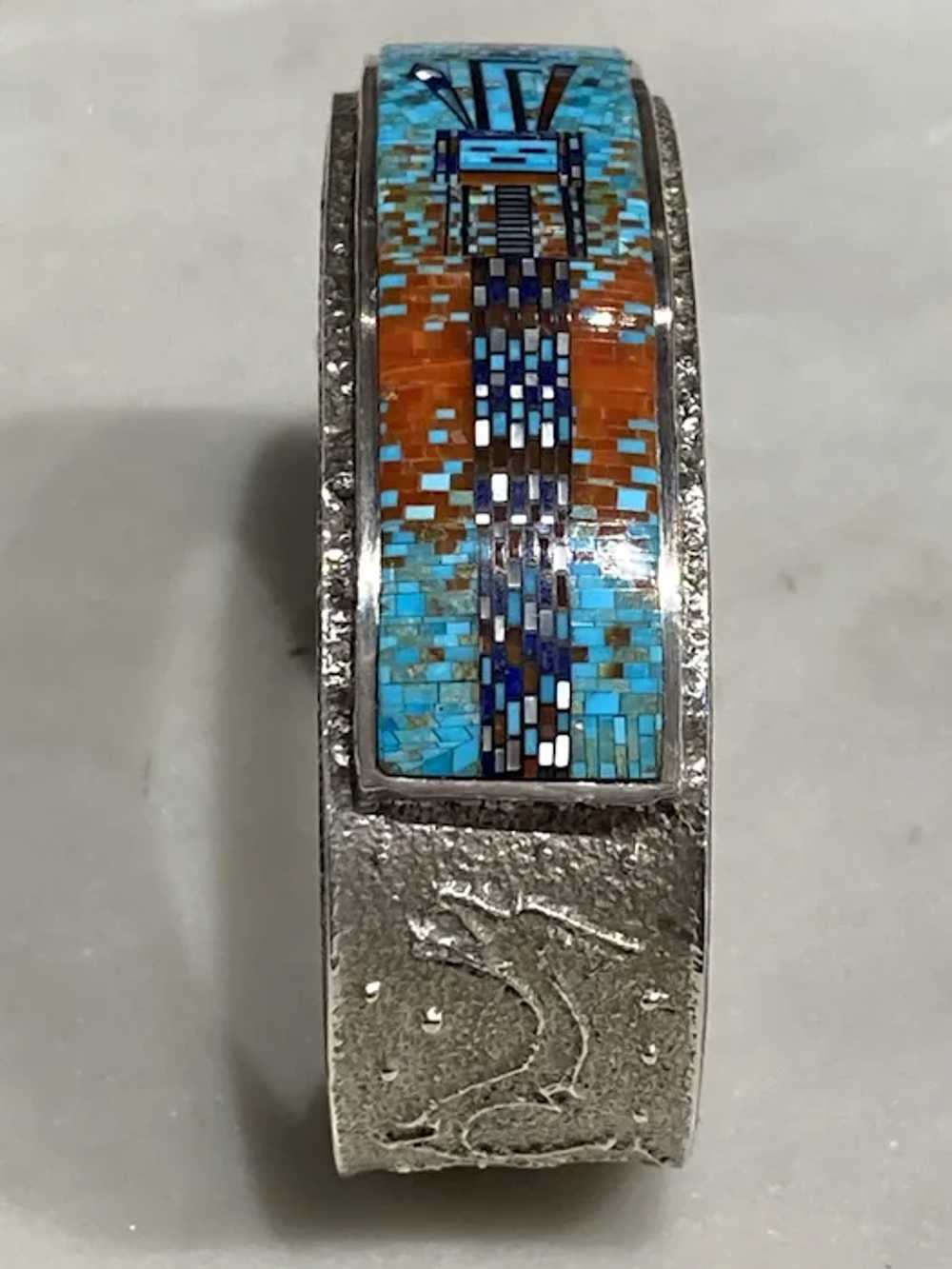 Navajo Microchip Inlay Mosaic Bracelet - image 7