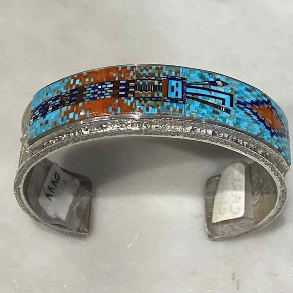 Navajo Microchip Inlay Mosaic Bracelet - image 8